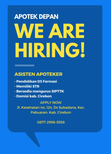 Lowongan Asisten Apoteker Apotek Depan