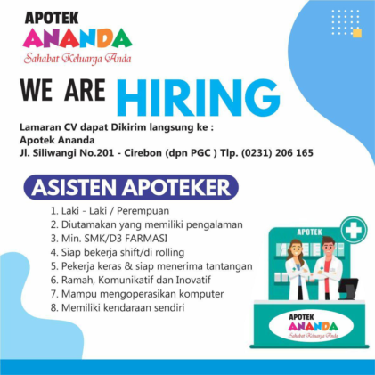 Lowongan Apotek Ananda Asisten Apoteker