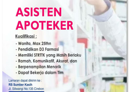 Lowongan Asisten Apoteker RS Sumber Kasih