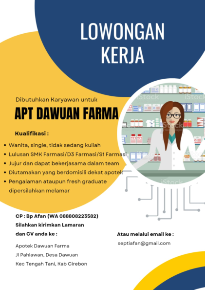 Lowongan Apotik Dawuan Farma