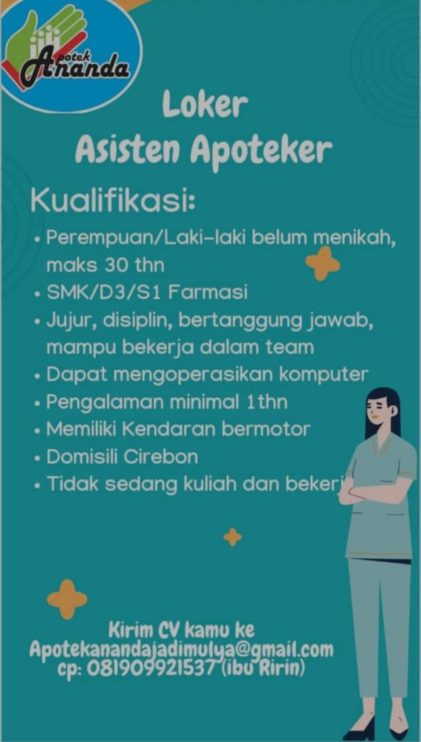 Lowongan Asister Apoteker Apotek Ananda