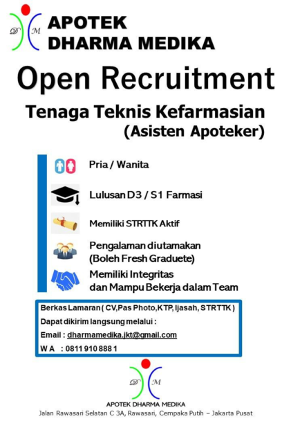 Lowongan Apotek Dharma Medika Jakarta