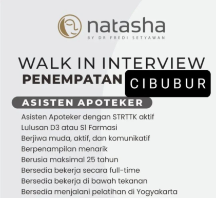 Lowongan Natasha Penempatan Cibubur