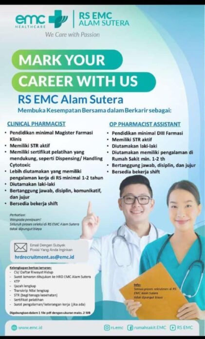 Lowongan RS EMC Alam Sutera