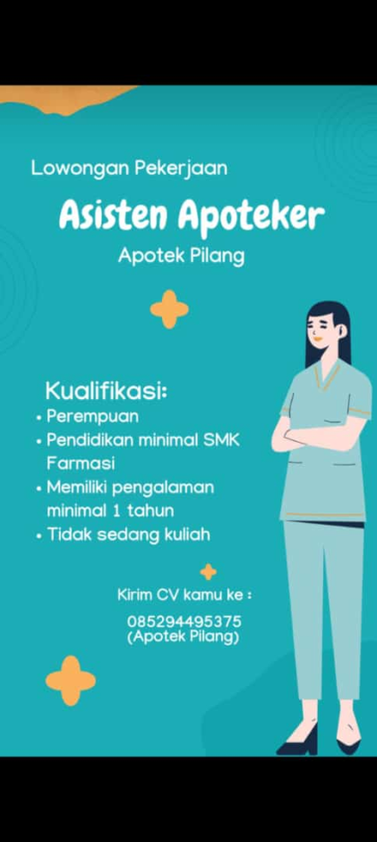 Lowongan Asisten Apoteker Apotek Pilang Cirebon